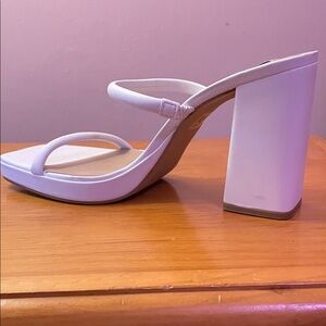 Steve Madden White Block Heel Sandals